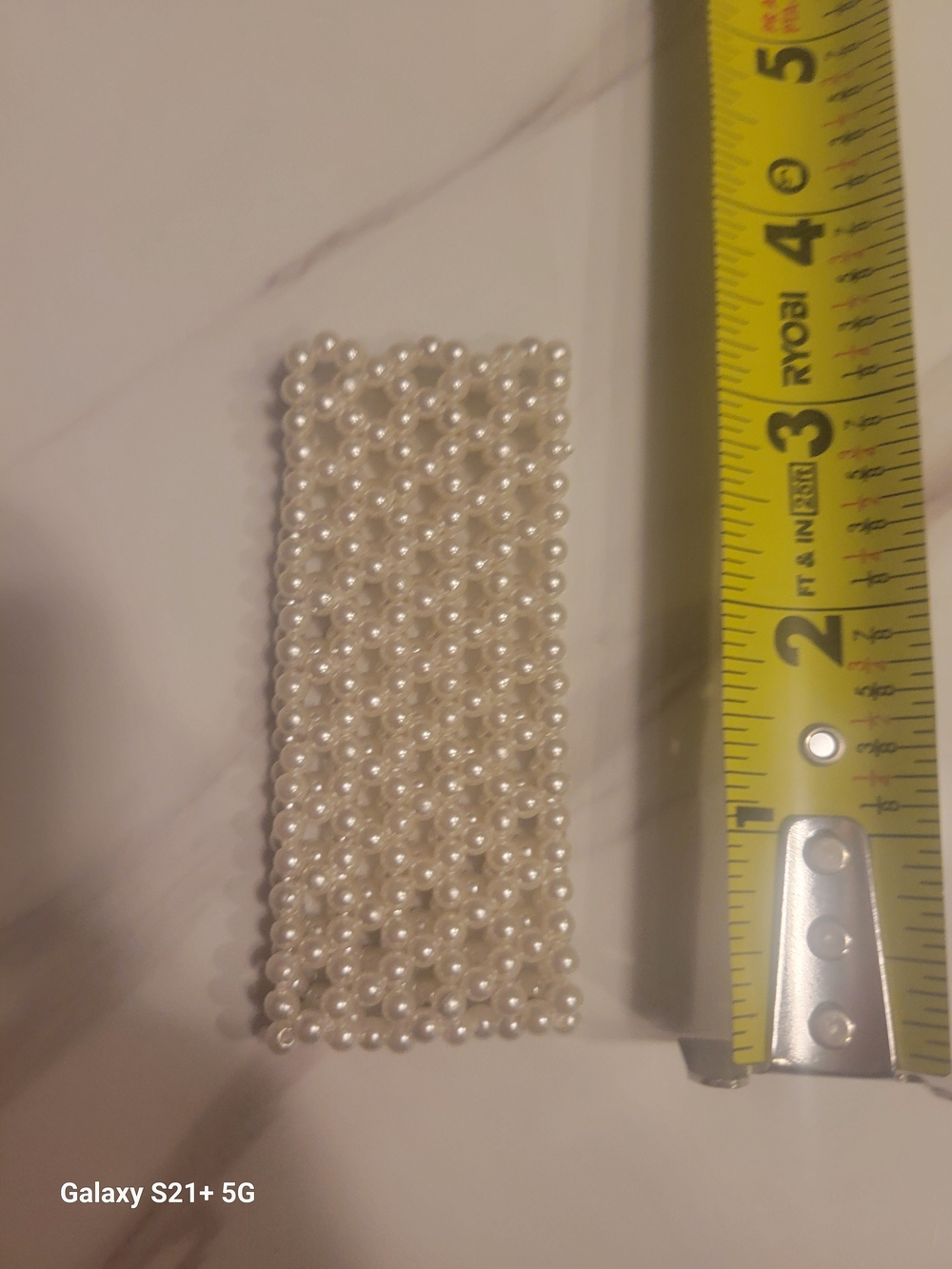 Beaded Pearl White Stretchy Bracelet